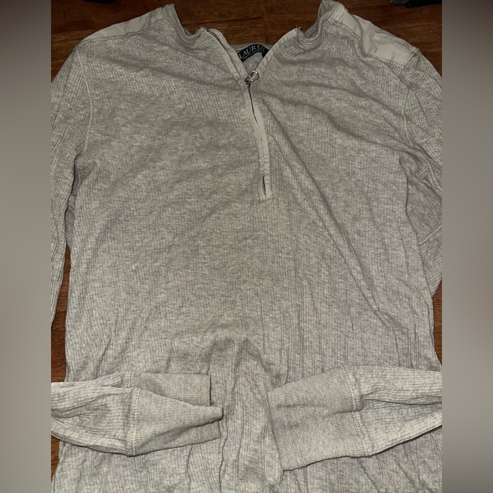 Ralph Lauren Gray Quarter-Zip Sweater